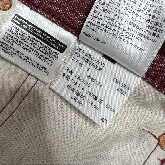 Levi’s 501 Men’s Original Fit White Oak Cone Jeans Red Stone Washed - Picture 10 of 11